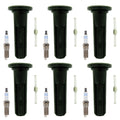 Set of 6 Double Iridium Spark Plugs & NGK Coil Boots for Envoy 9-7x (2005–2009)