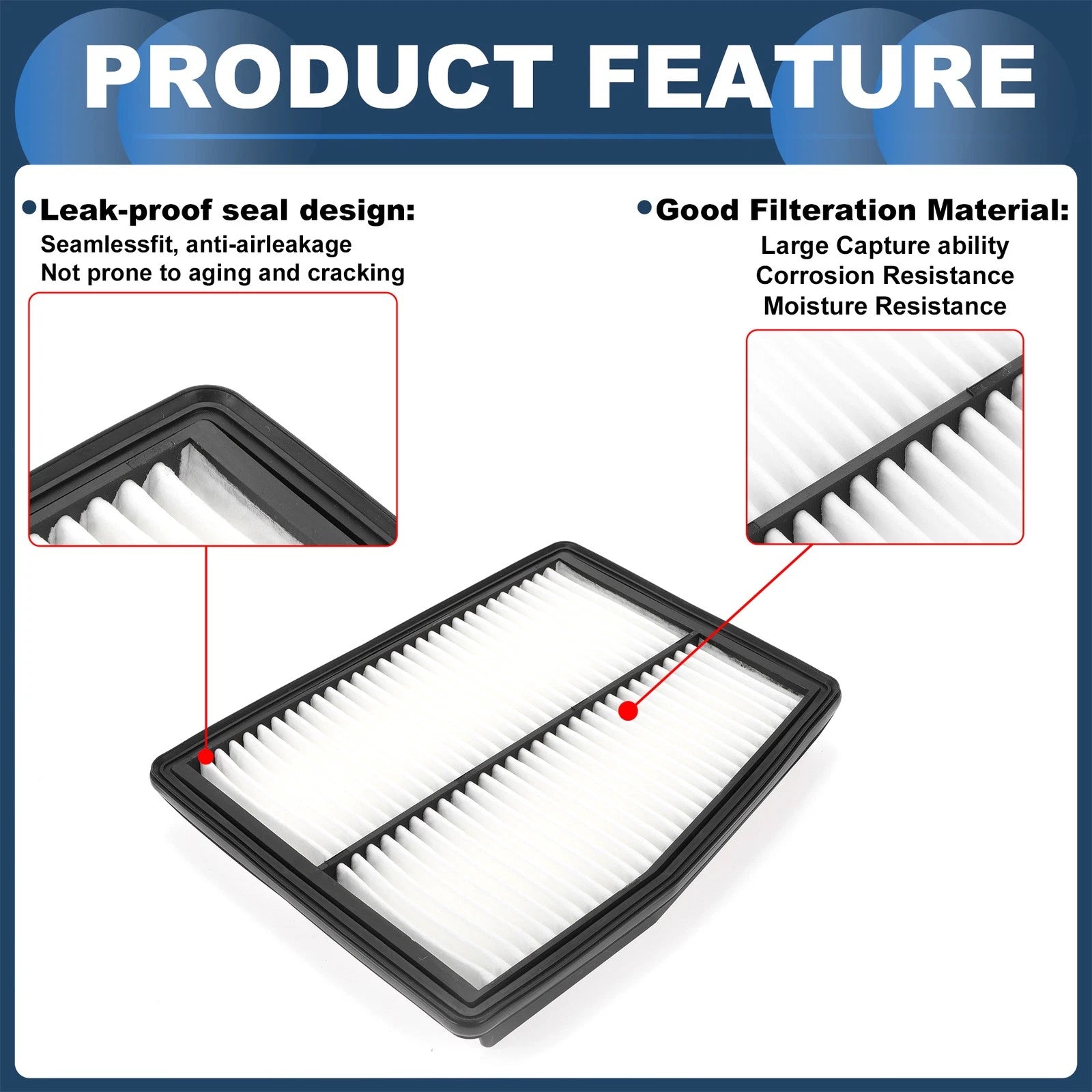 Car Engine Air Filter No. 28113L5100 for Hyundai Santa Fe (2021–2023)