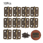 10x Mini Hinge for Jewelry Chest Gift Box (25mm x 18mm) Antique Bronze