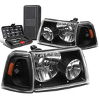 Pair of Black/Amber Side Headlights for Ford Ranger (2001–2011)