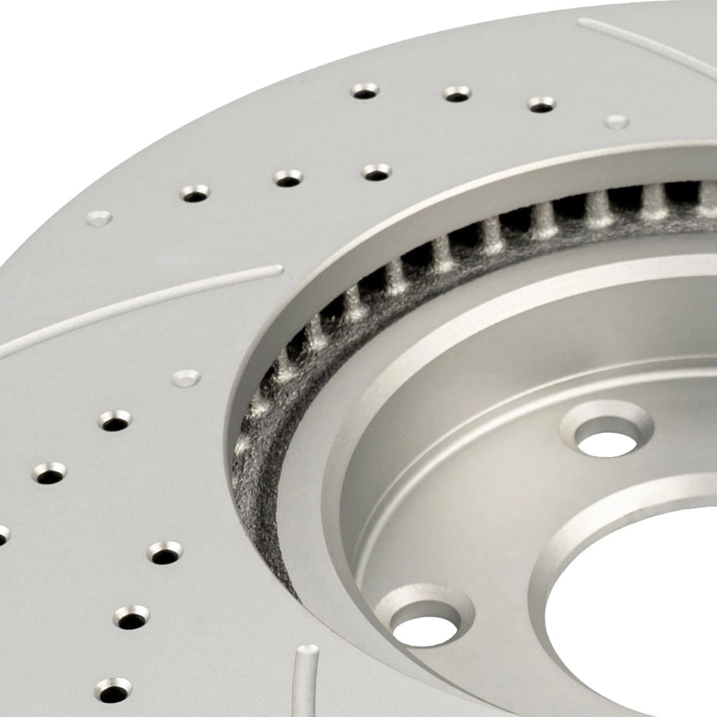 2x Front Drilled Slotted Brake Rotors for Mazda CX-5 (2013–2015)