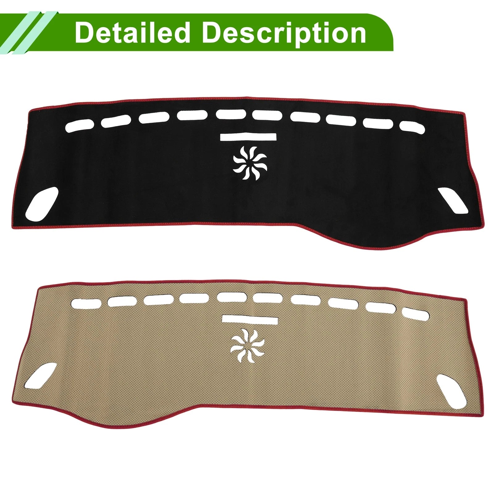 Dashboard Cover Mat for Mercedes A-Class (2013–2017) Black Red