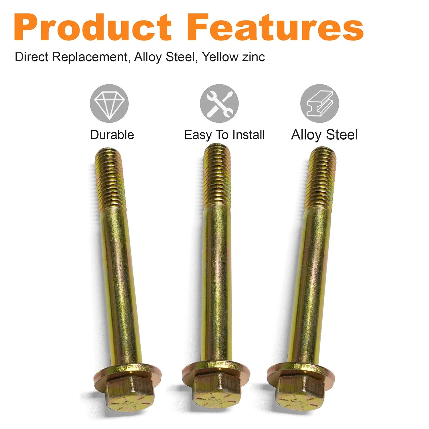 Power Steering Gearbox Mounting Bolt Kit for Jeep Cherokee XJ (1984–2001) 3pcs
