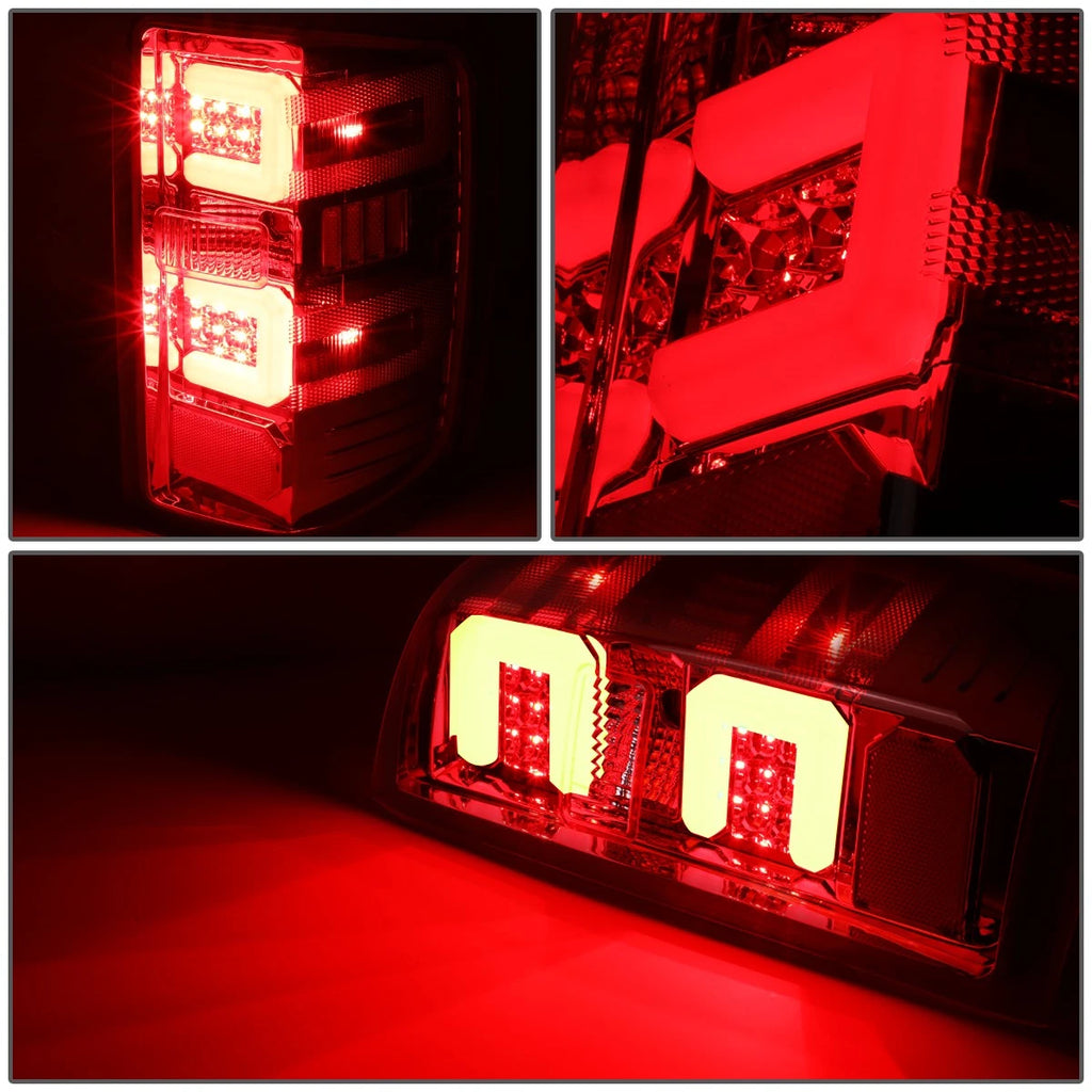 Red LED C-Tube Tail Brake Light Lamp for Silverado Sierra 1500 2500 (2014–2019)