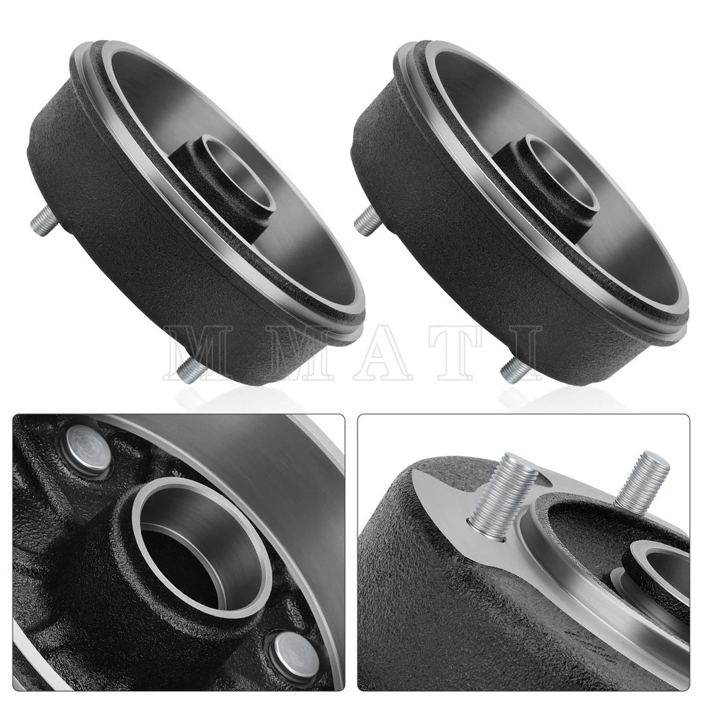 Set of 2 Front Brake Drum Hubs w/Bolts for Kawasaki Mule 550 (1997–2004)