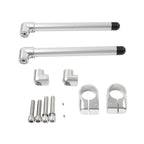 37MM Clip-On Handlebar for Universal Cafe Racer 7/8" Fork Tube Silver
