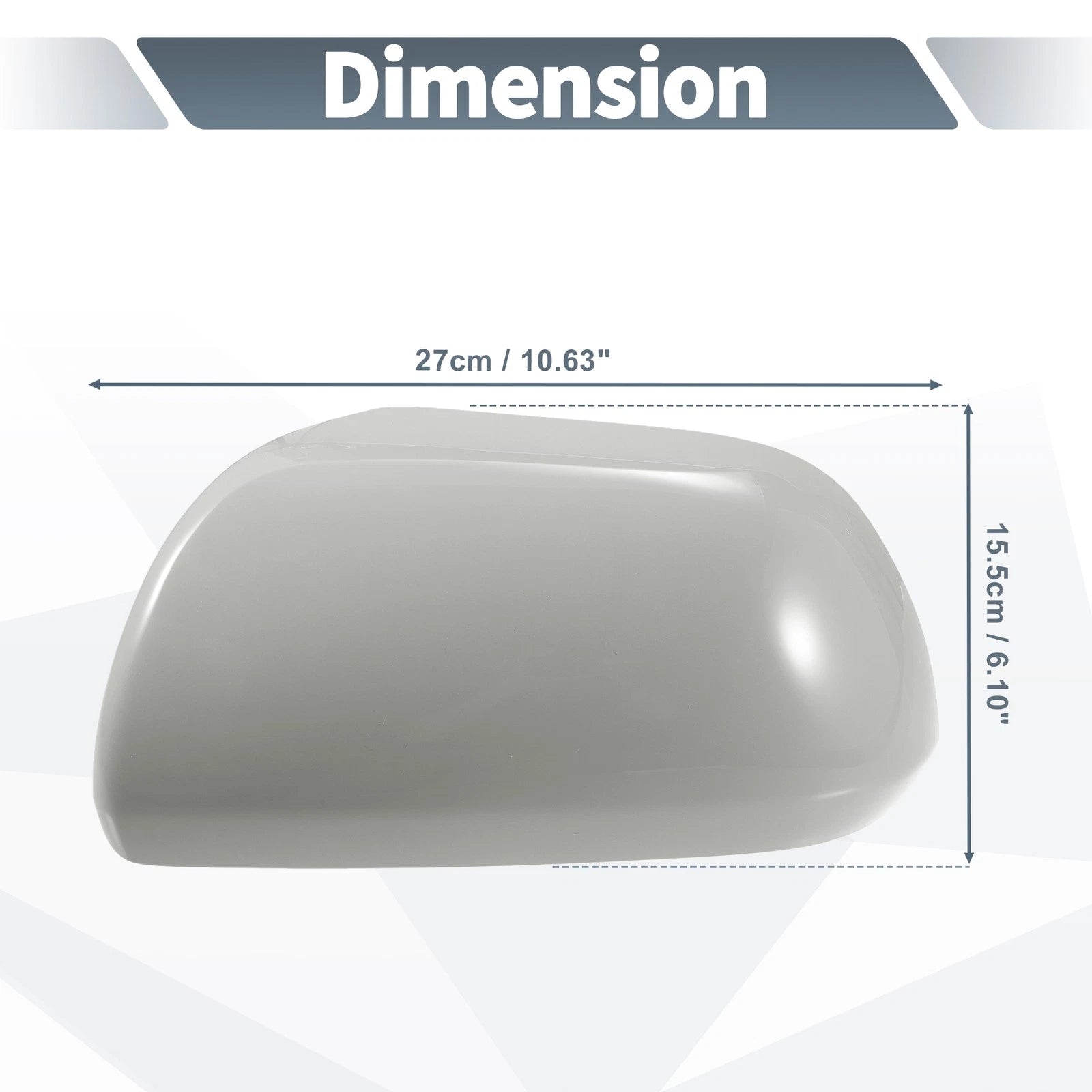 Left Side Mirror Cover Cap for Toyota Highlander (2009–2014) Gray