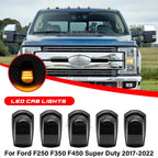 5X Amber LED Cab Roof Marker Light for Ford F-250/350/450/550 Super Duty (2017–2022)