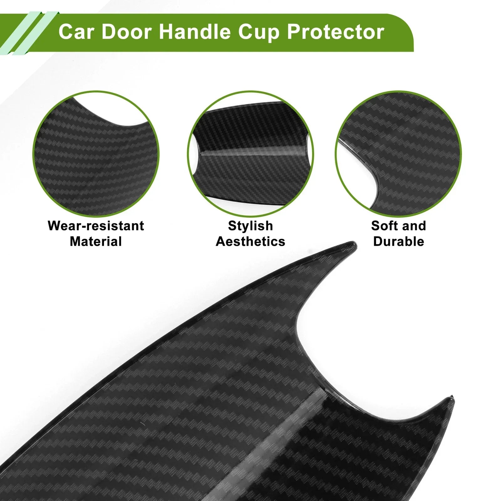 Cup Protector for BMW X3 Carbon Fiber Black 4 Pcs (2022-2023)