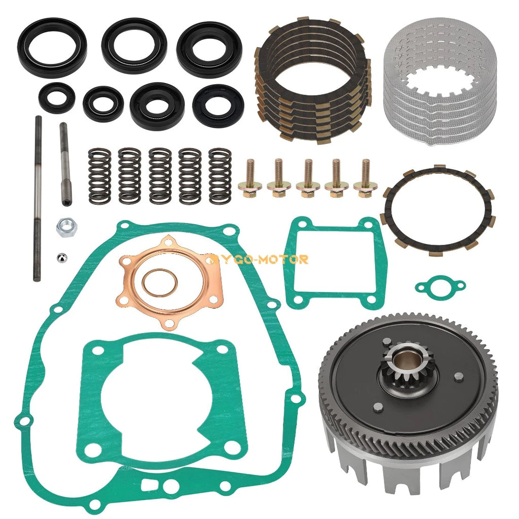Clutch Basket Gear Friction Steel Plates Push Rod Kit for Yamaha Blaster YFS200 (2000–2006)