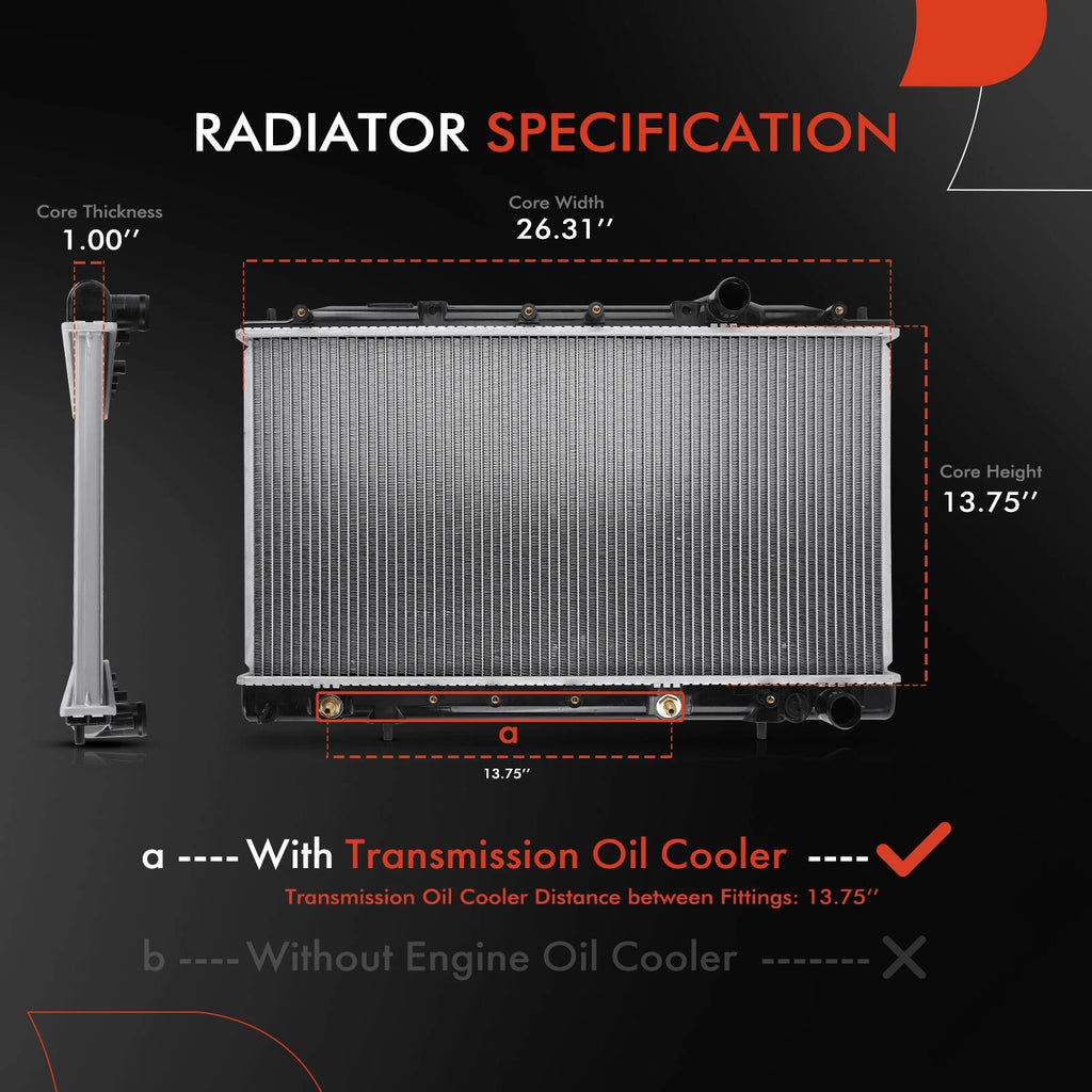 Radiator with Oil Cooler for Mitsubishi Eclipse (1990-1994)