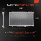 Radiator with Oil Cooler for Mitsubishi Eclipse (1990-1994)