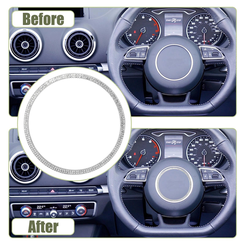 Steering Wheel Trim Ring for Audi A6 S3 RS5 A5 (Silver Tone)