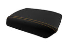 Leather Console Lid Armrest Cover for Hyundai Tiburon (2003–2008) Orange Stitch