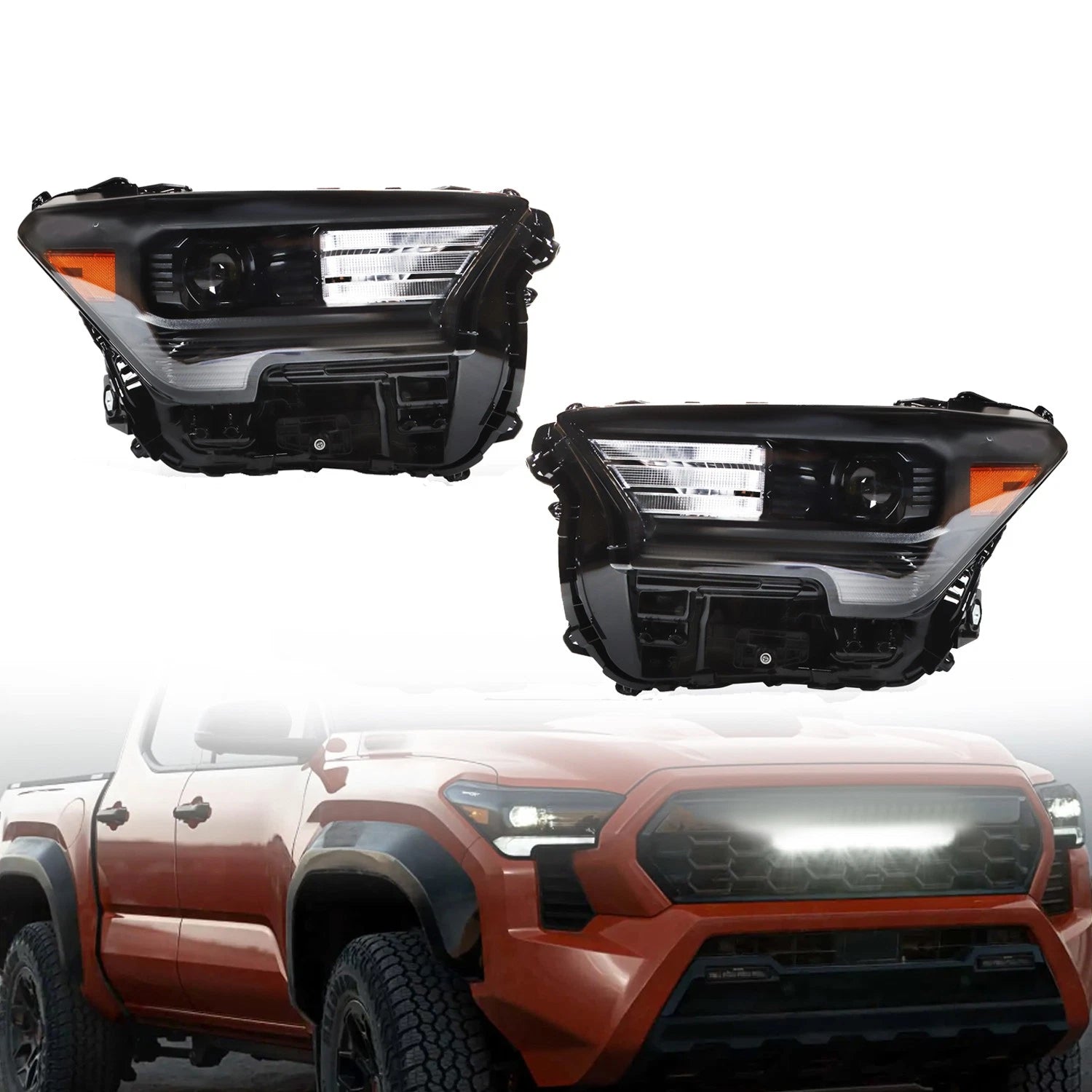 2X LED Headlight Assembly for Toyota Tacoma (2024–2025)