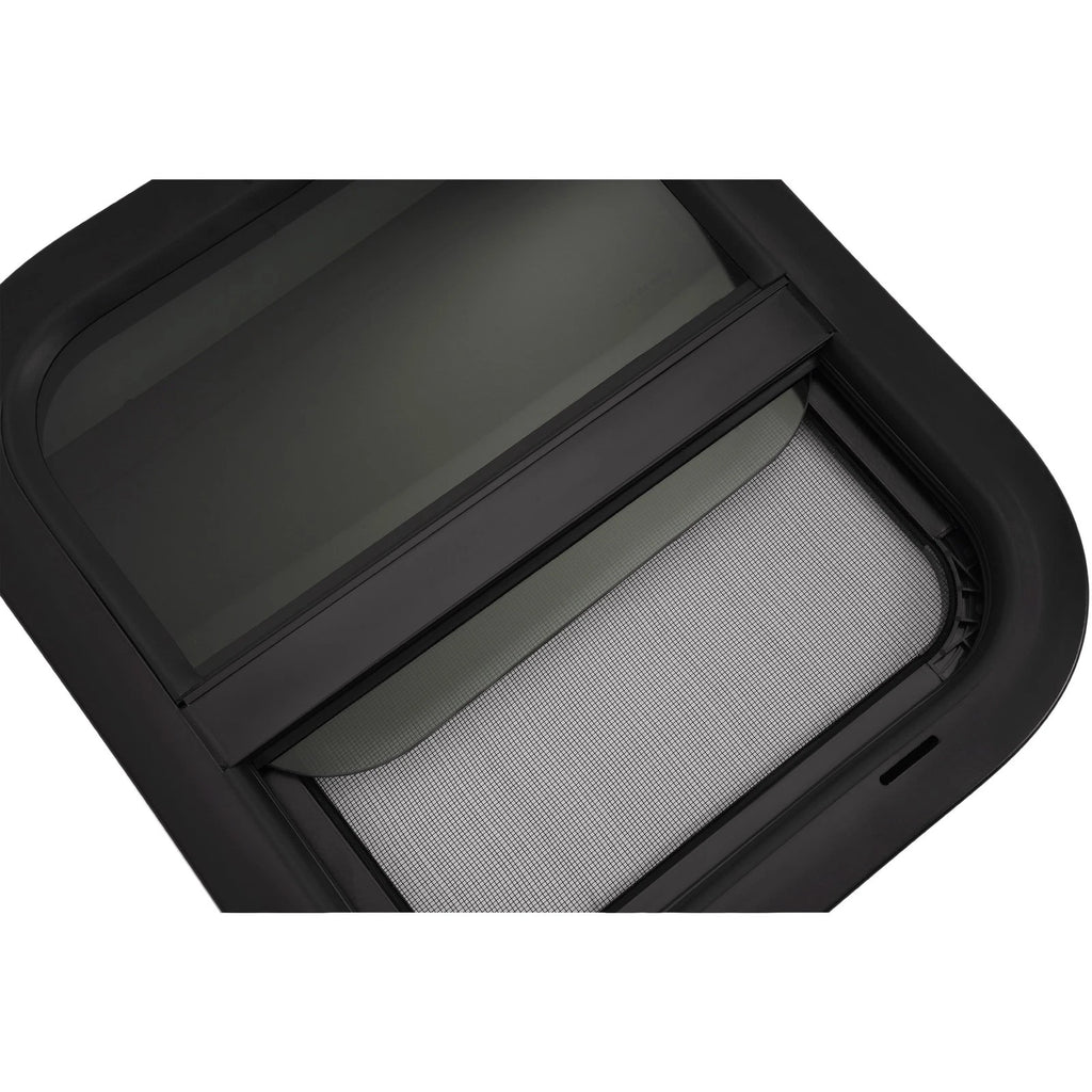 2 Pack Black Replacement Windows for RV Teardrop Style (14" W x 16" H)