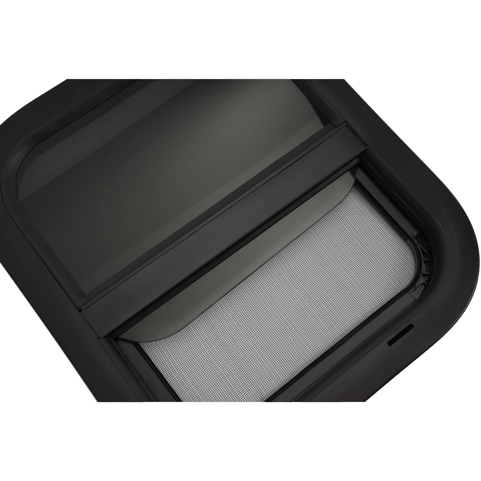 2 Pack Black Replacement Windows for RV Teardrop Style (14" W x 16" H)