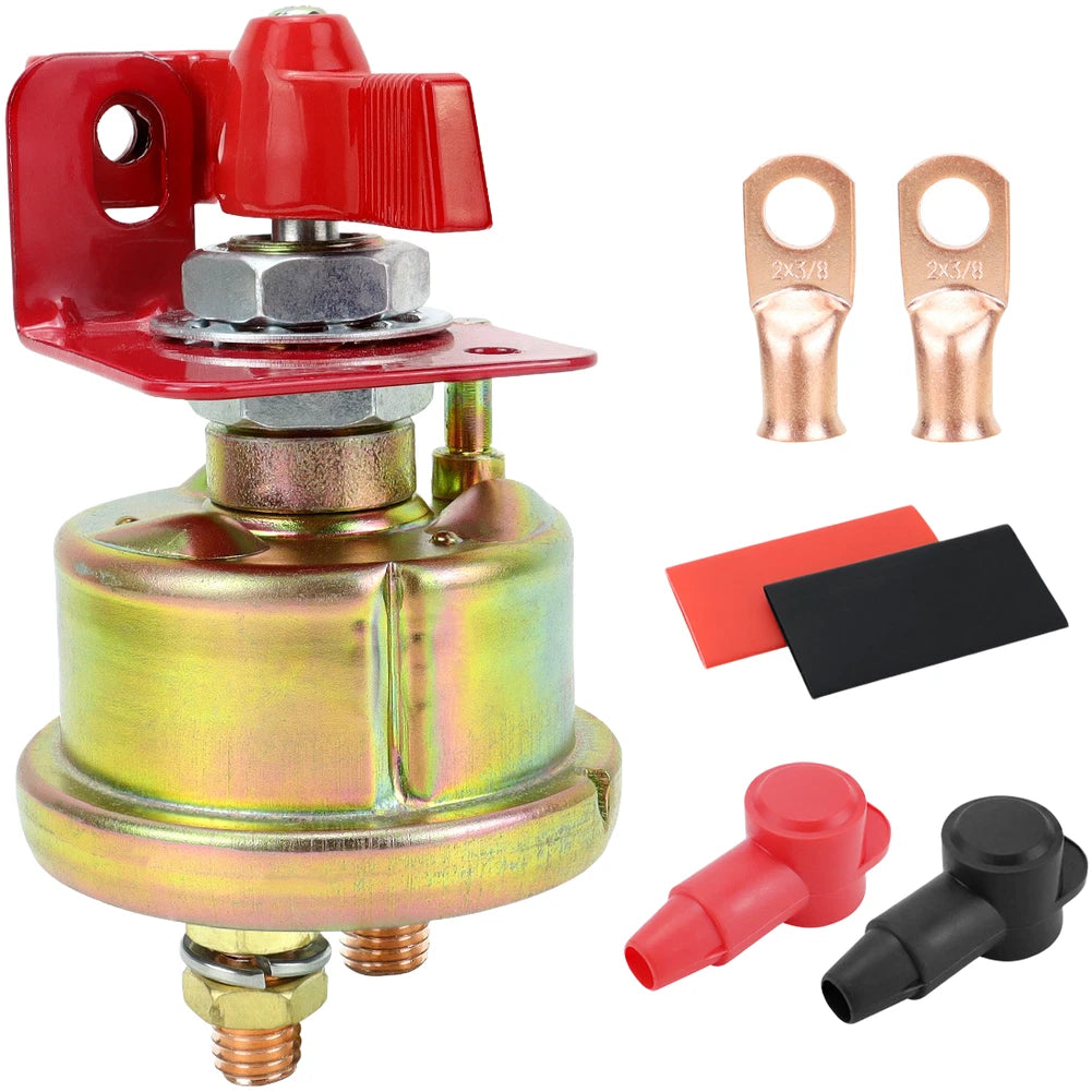 High Current Battery Disconnect Switch Kit for RVs, Boats, Yachts