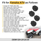 Set of 4 Wheel Caps for Yamaha YFM200 YFM225 YFM250 YFM350ER (1985–1995)