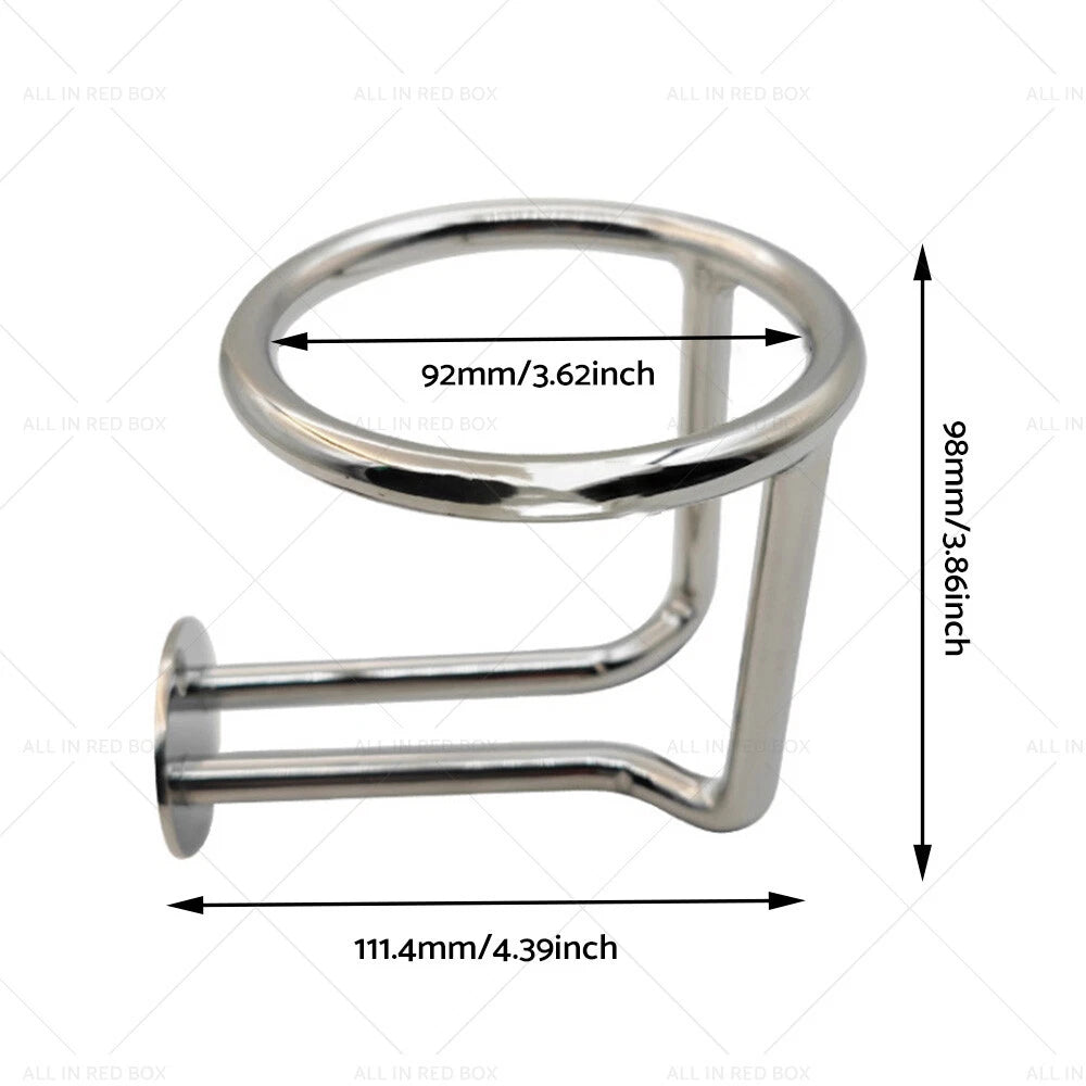 2X Stainless Steel Cup Holder for Car Boat Yacht Truck RV