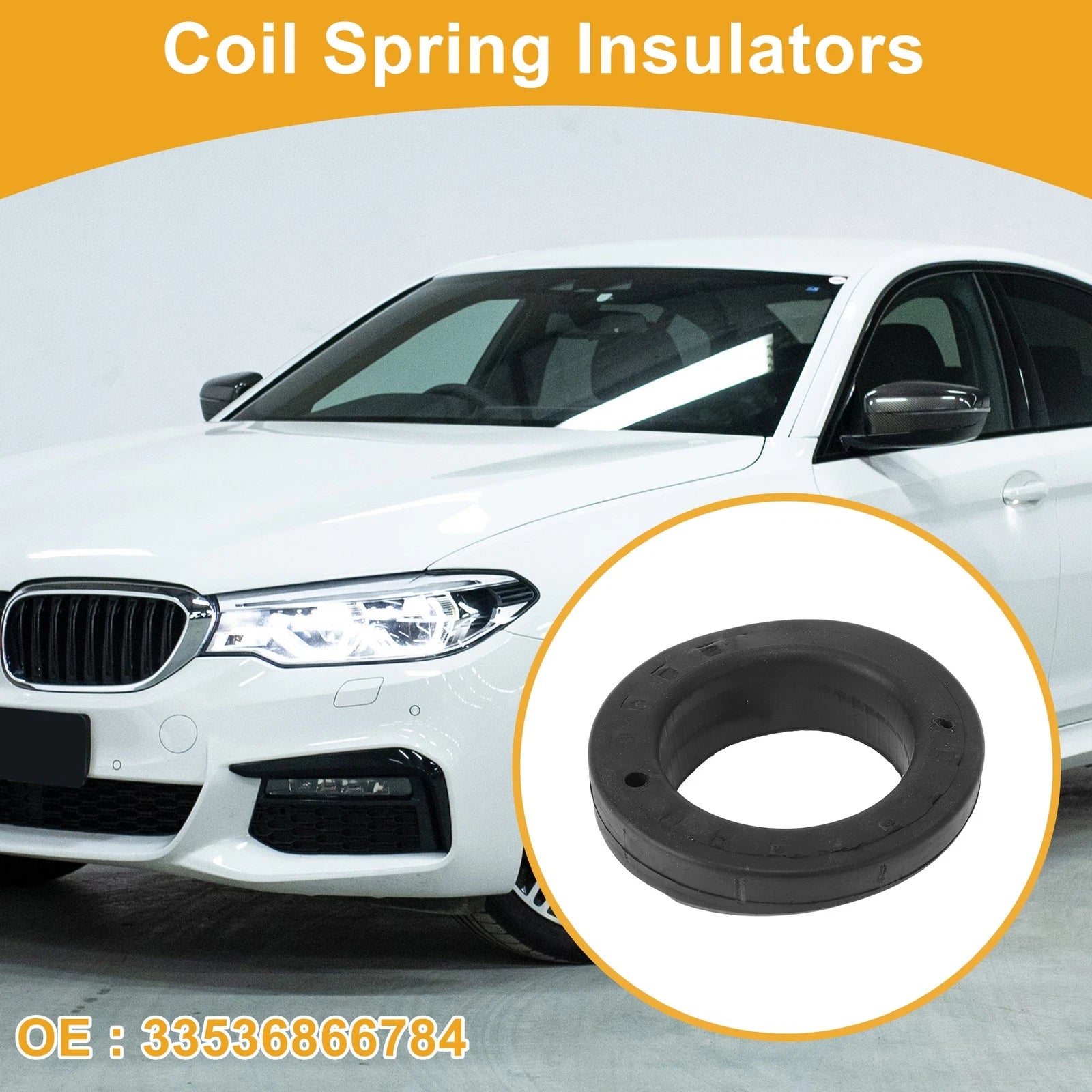Lower Coil Spring Insulator No. 33536866784 for BMW 530e (2018–2022) Rubber