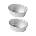 2X Aluminum Alloy Oval Cheesecake Mold Set (11.8x9.2x4.2 cm)