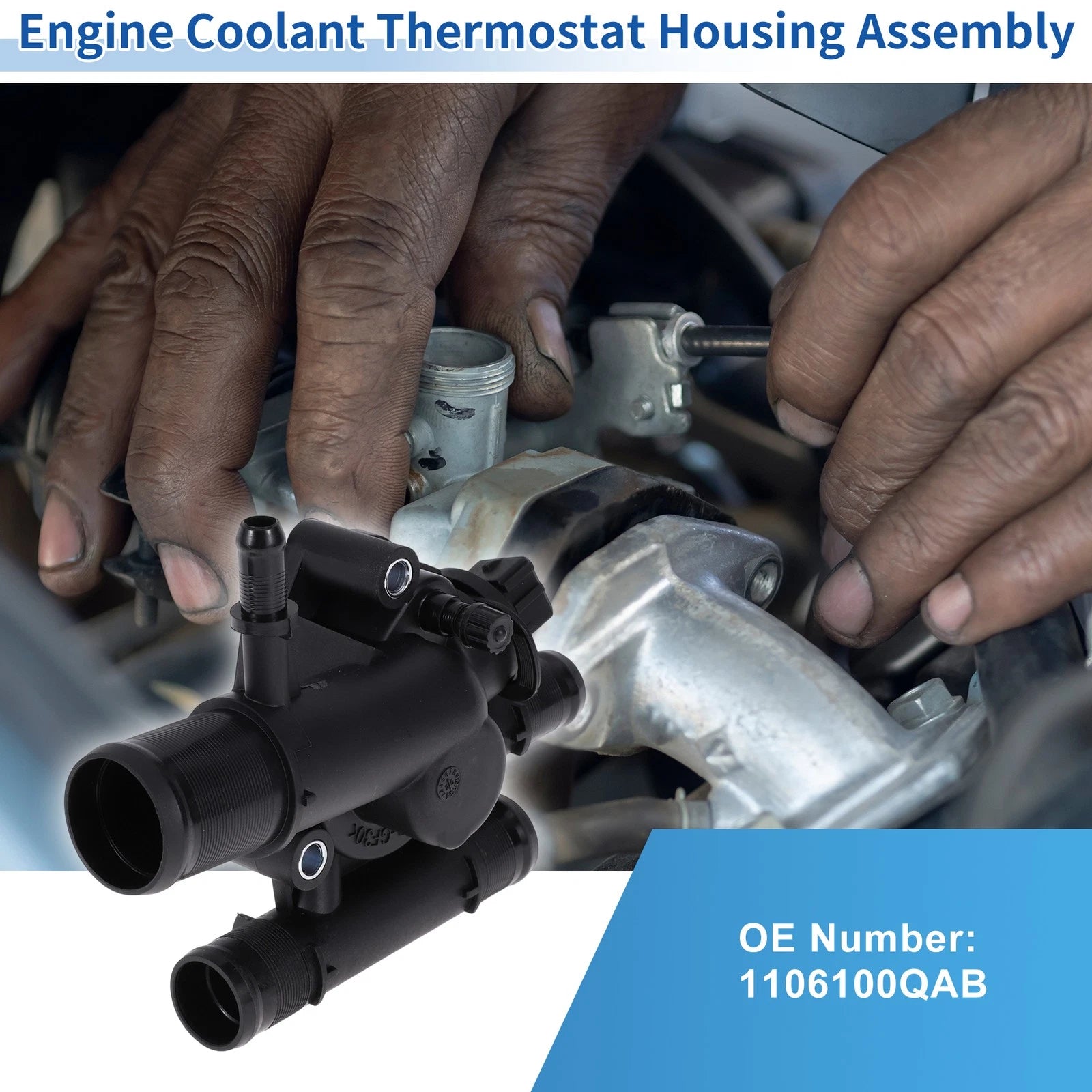 Engine Coolant Thermostat Housing Assembly No. 1106100QAB for Nissan Interstar (2002–2010)
