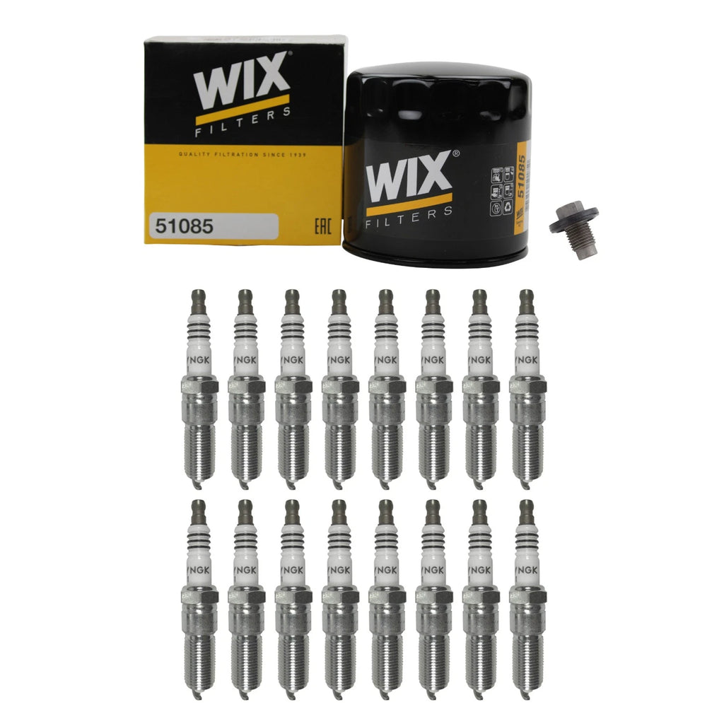 Wix Engine Oil Filter & NGK 16 Iridium IX Spark Plugs for Aspen Magnum (2007–2009)