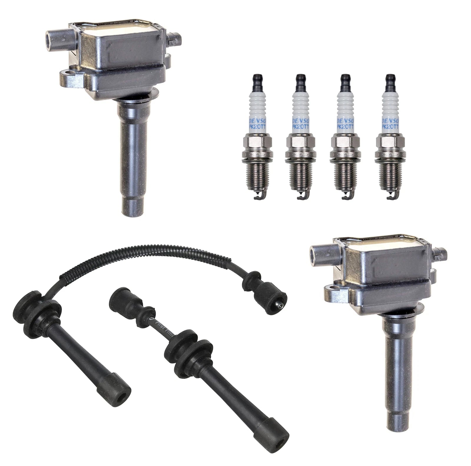 Set of 2 Ignition Coils & 4 Platinum TT Spark Plugs for Kia 2.0L L4