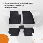 Set of 4 Black Waterproof TPE Floor Mats for Volvo S60 (2019–2025)