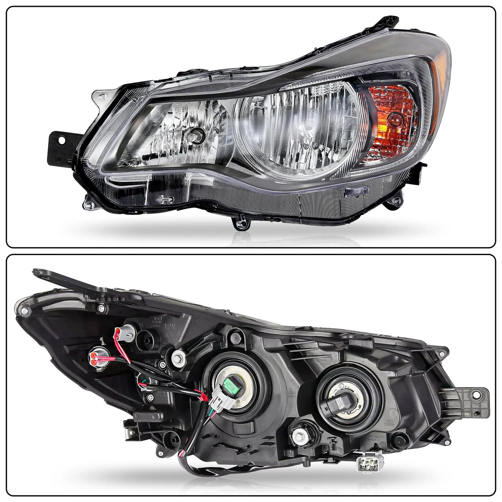 Halogen Headlight Set for Subaru XV Crosstrek, Impreza (2013–2015)