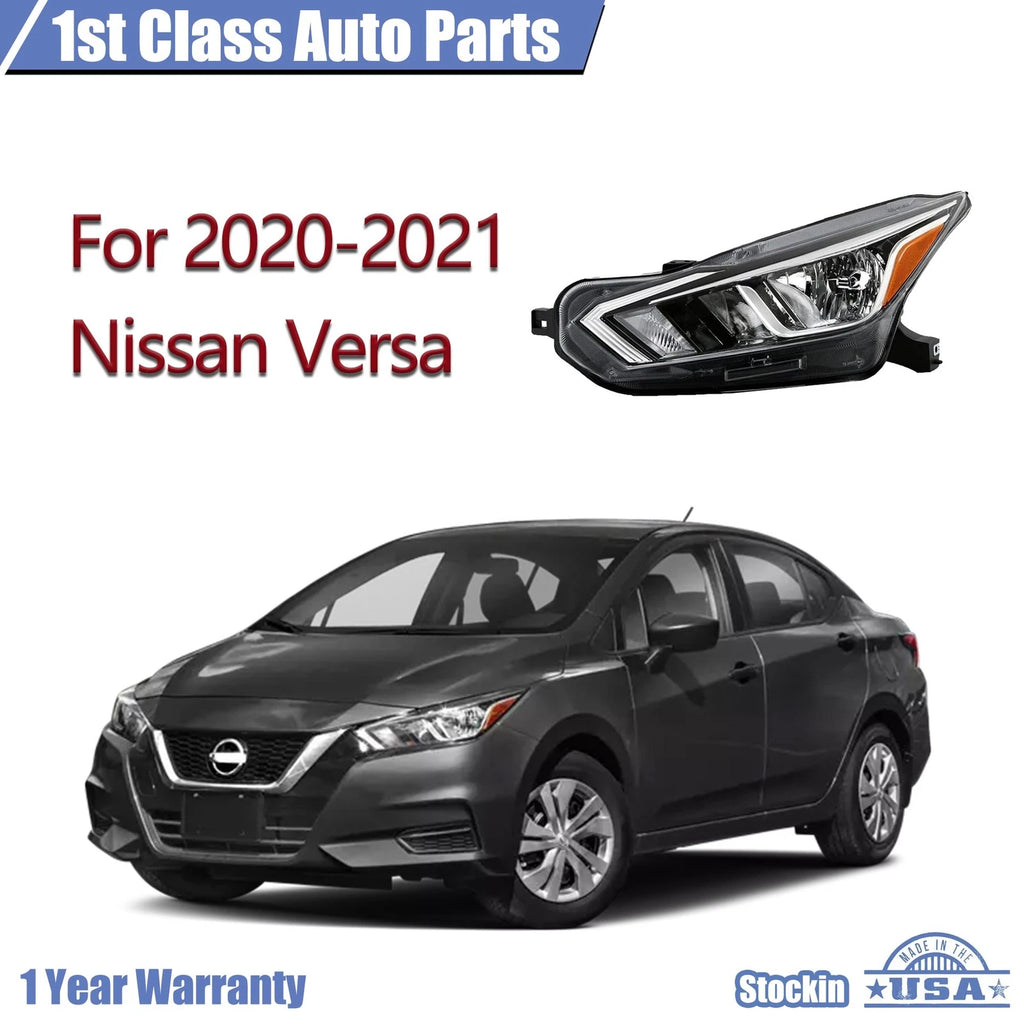 Halogen Headlight Left Driver for Nissan Versa (2020-2021)