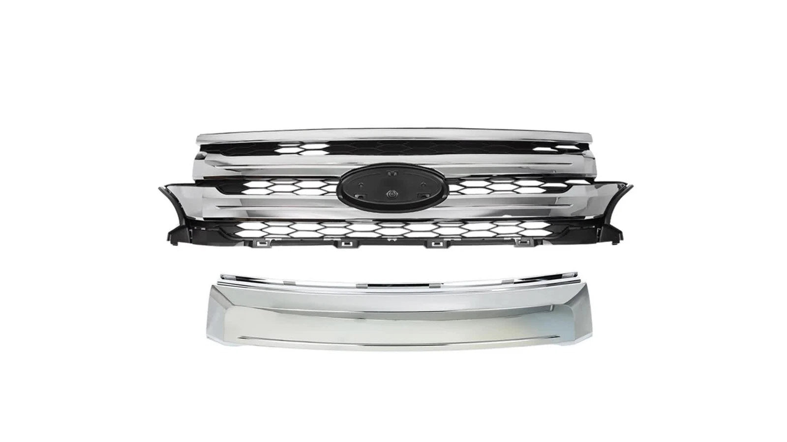 Front Upper Grille Mounting Trim Molding for Ford Edge (2011–2014) Chrome