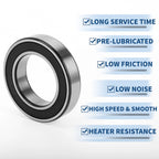 Deep Groove Ball Bearing 6009DDU for Scooter Skateboard Wheel (45x75x16mm)