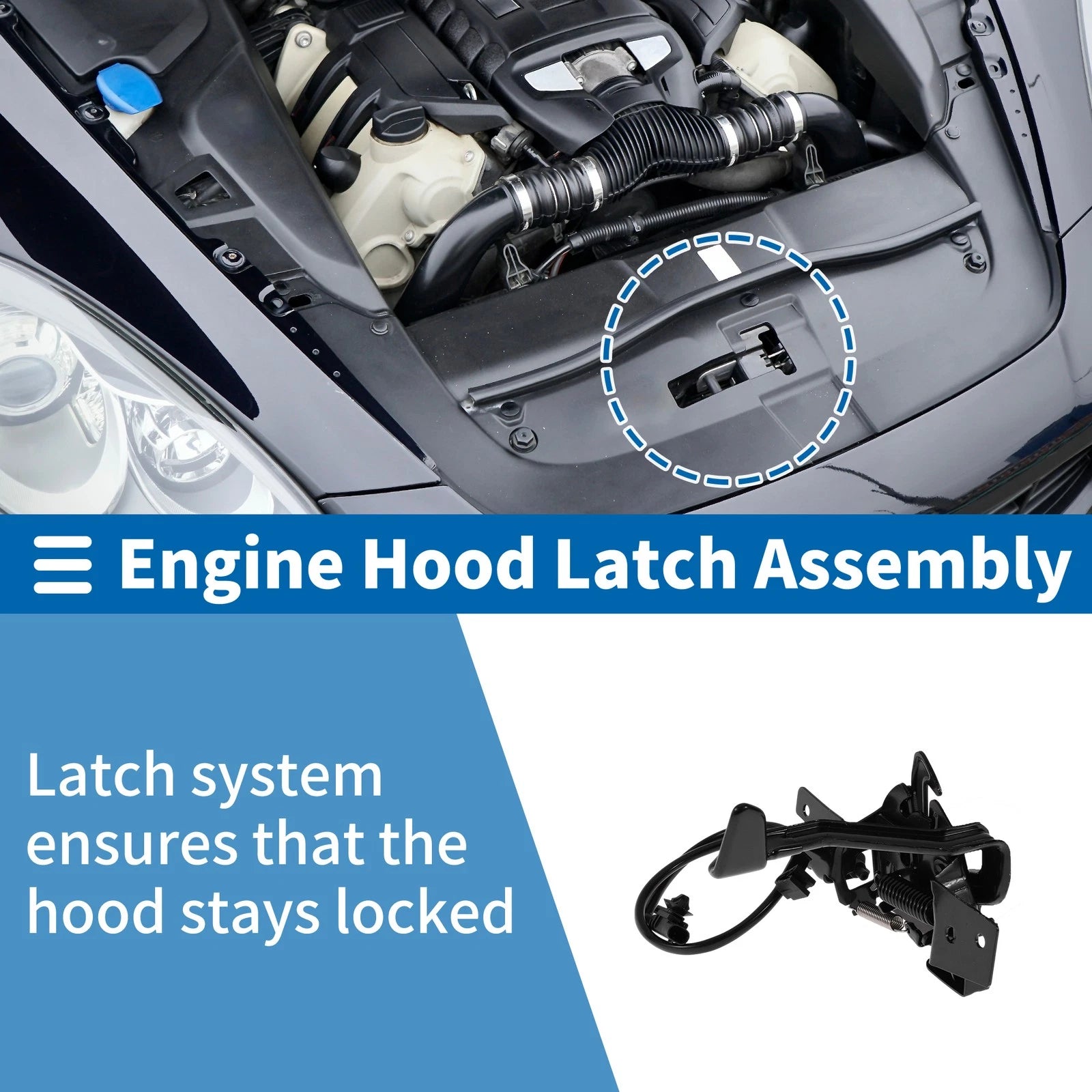 Hood Latch Assembly for Hyundai Kona (2018–2023) No. 81130J9000