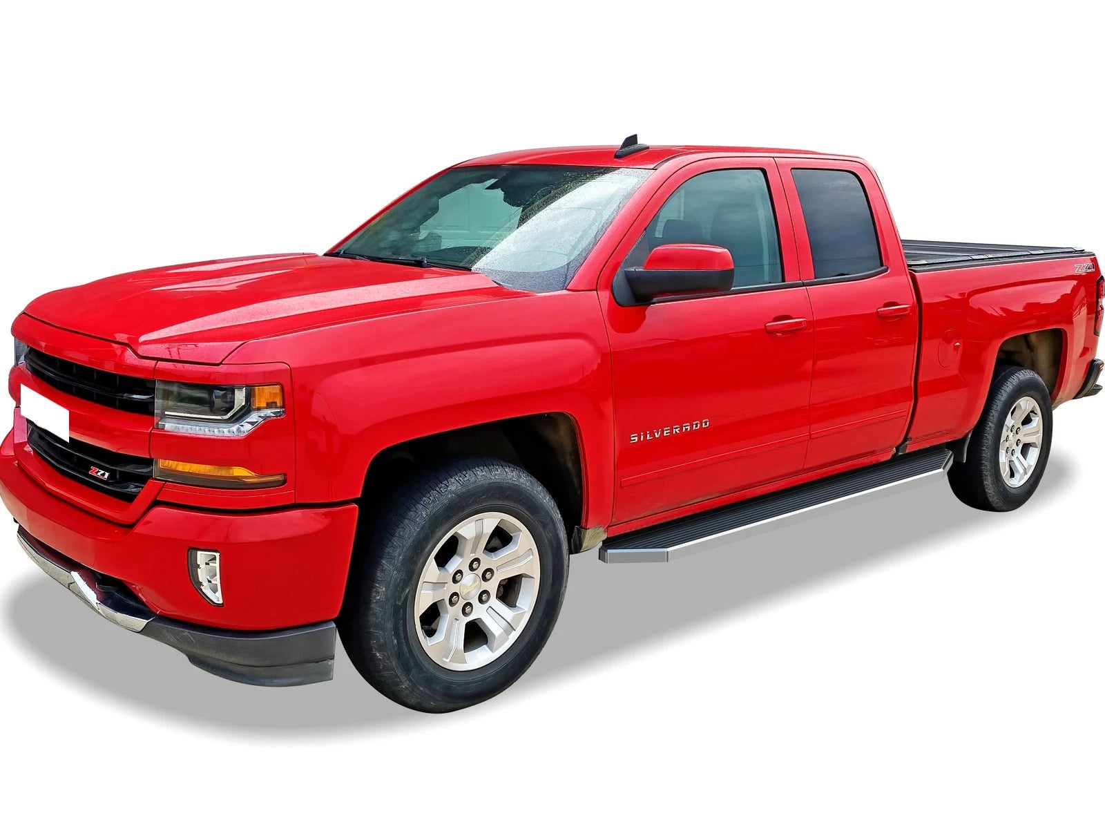 Polished Bar Wheel-to-Wheel Steps for Silverado Sierra Double Cab (2007-2018)