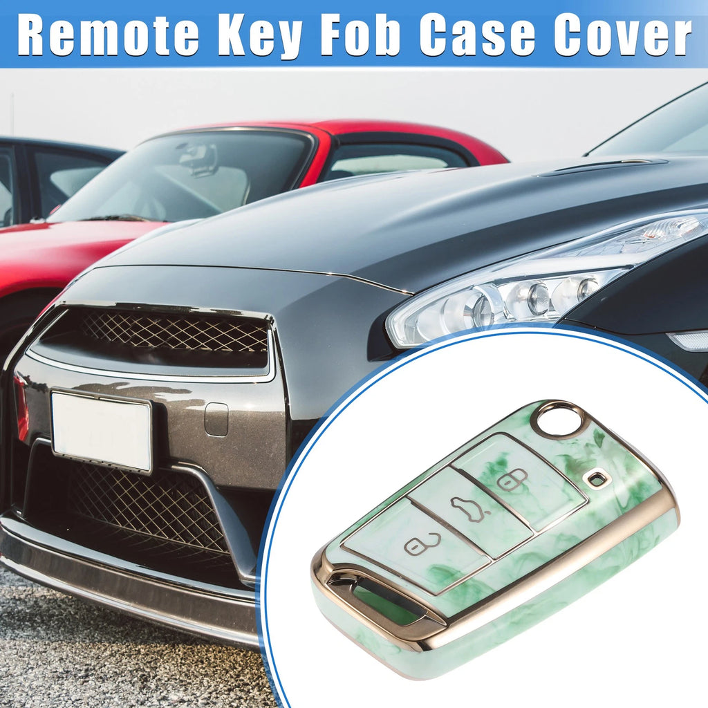 3 Buttons Remote Key Fob Case Cover for Volkswagen Golf 7, Polo 2G, 6R, 6C