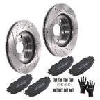 Front Brake Rotors & Ceramic Pads Kit for Toyota Prius V (2012–2017), RAV4 (2006–2018)