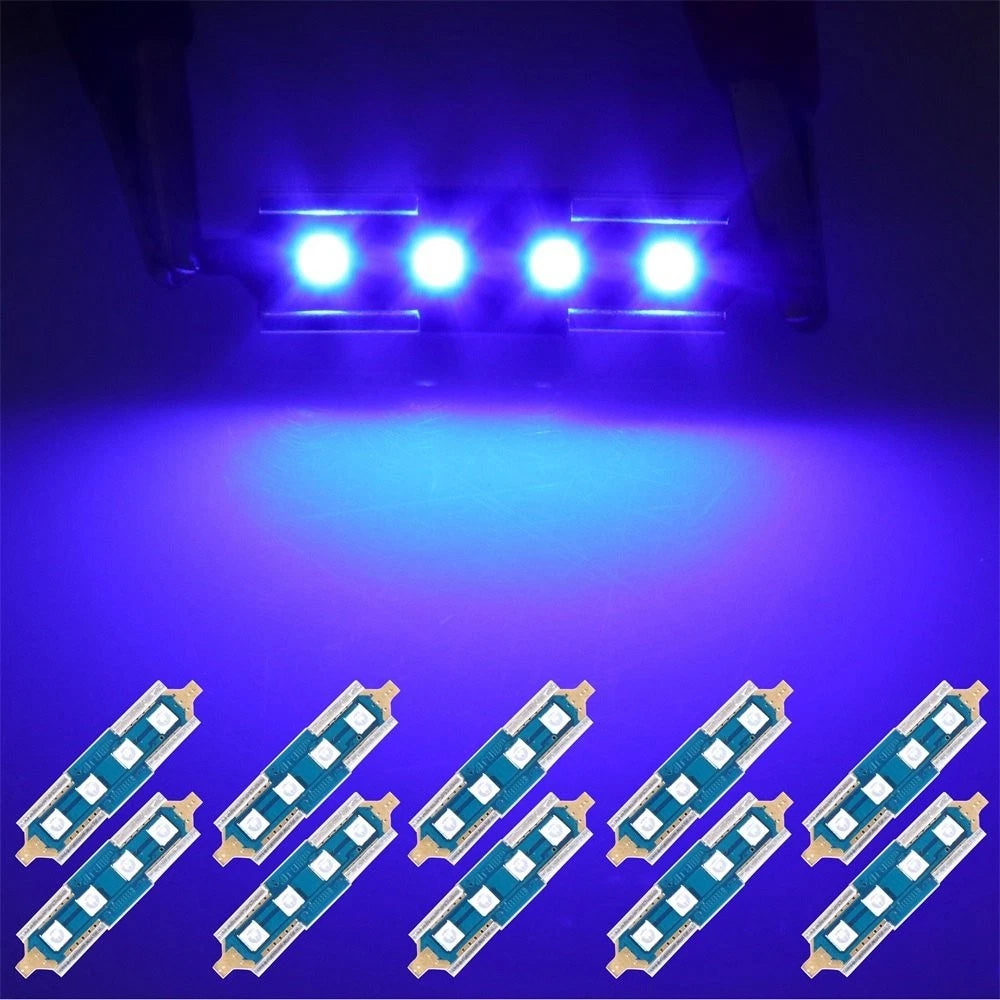 10X 36mm 3014-4-SMD Festoon LED Bulb for Car Interior Replacement