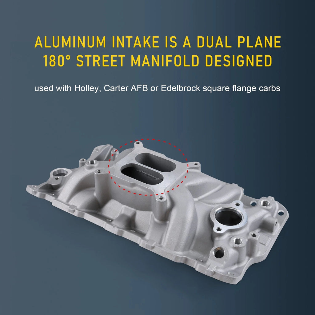 Dual Plane Intake Manifold for SBC Small Block Chevy 350 400 (1956–1986)