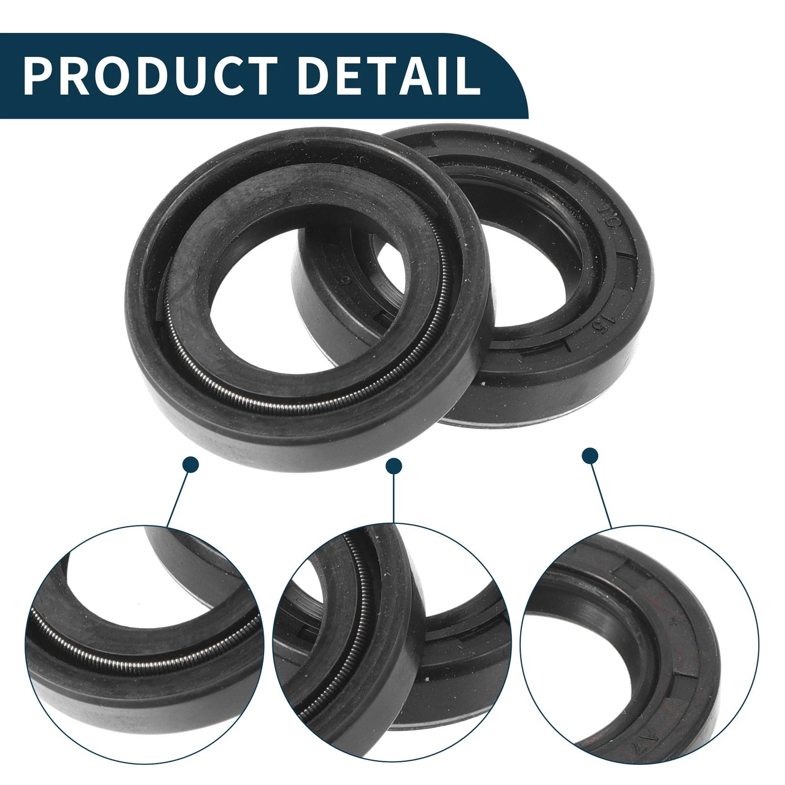 Set of 5 Oil Seal Rotary Shaft Seal NBR Rubber 15x25x6mm