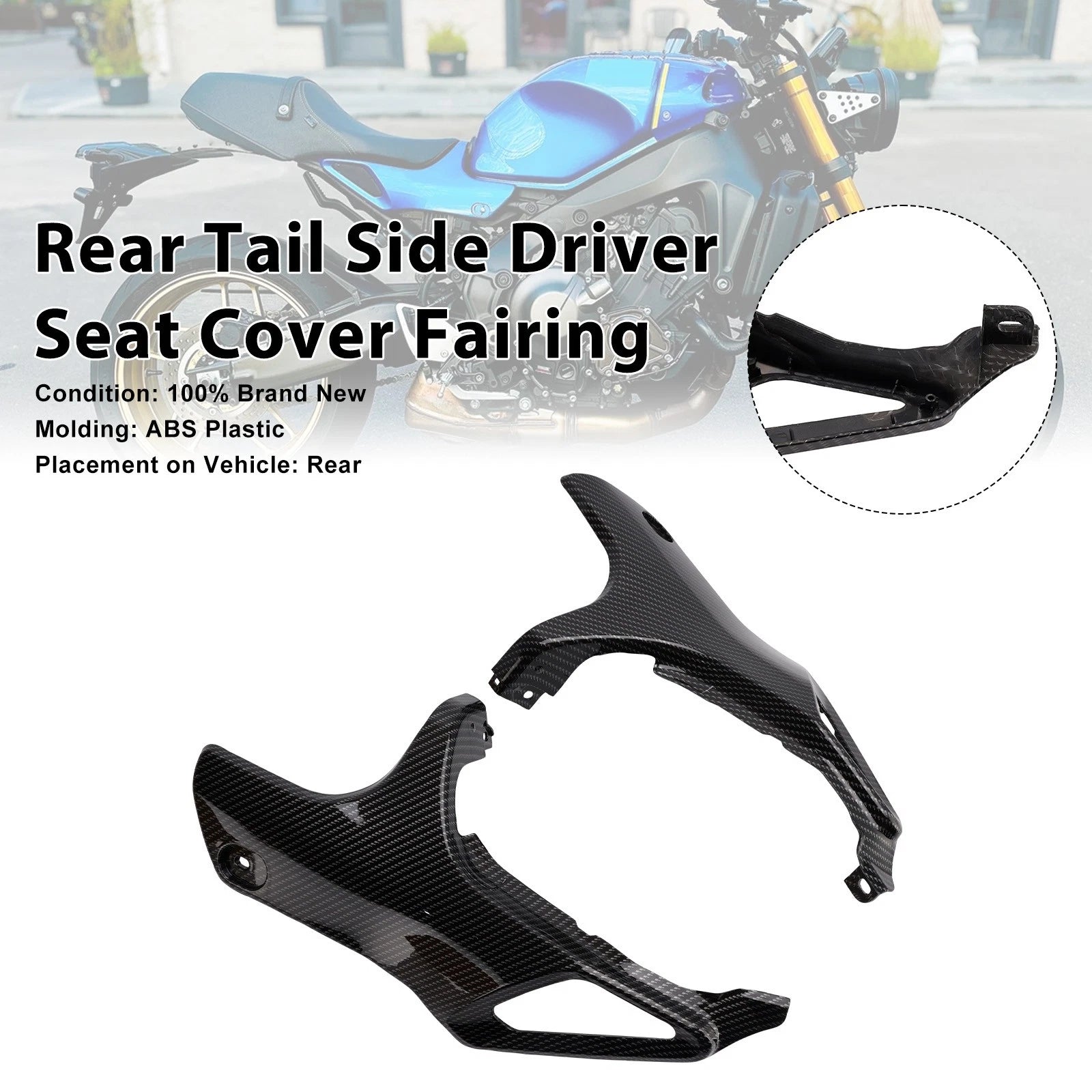 Side Seat Fairing Panel Cowl for Yamaha XSR900 (2022–2026) Carbon
