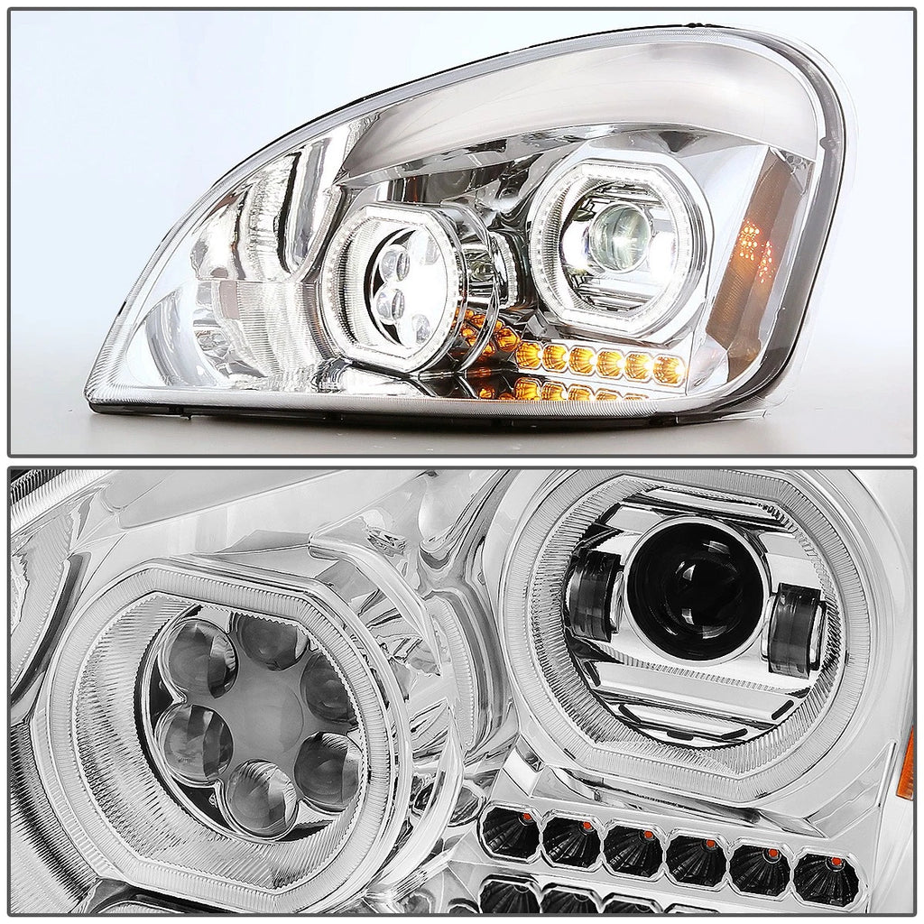 Dual LED Projector Headlight Lamps for Freightliner Cascadia (2008–2017)