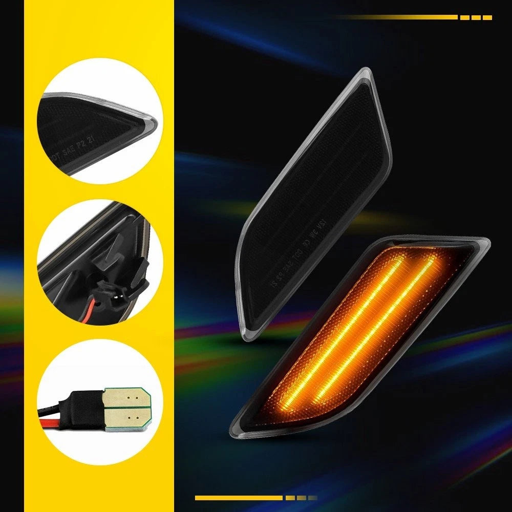 Set of 2 Side Marker Lights for Mercedes Benz C250 C300 C350 C63 (2012–2014)