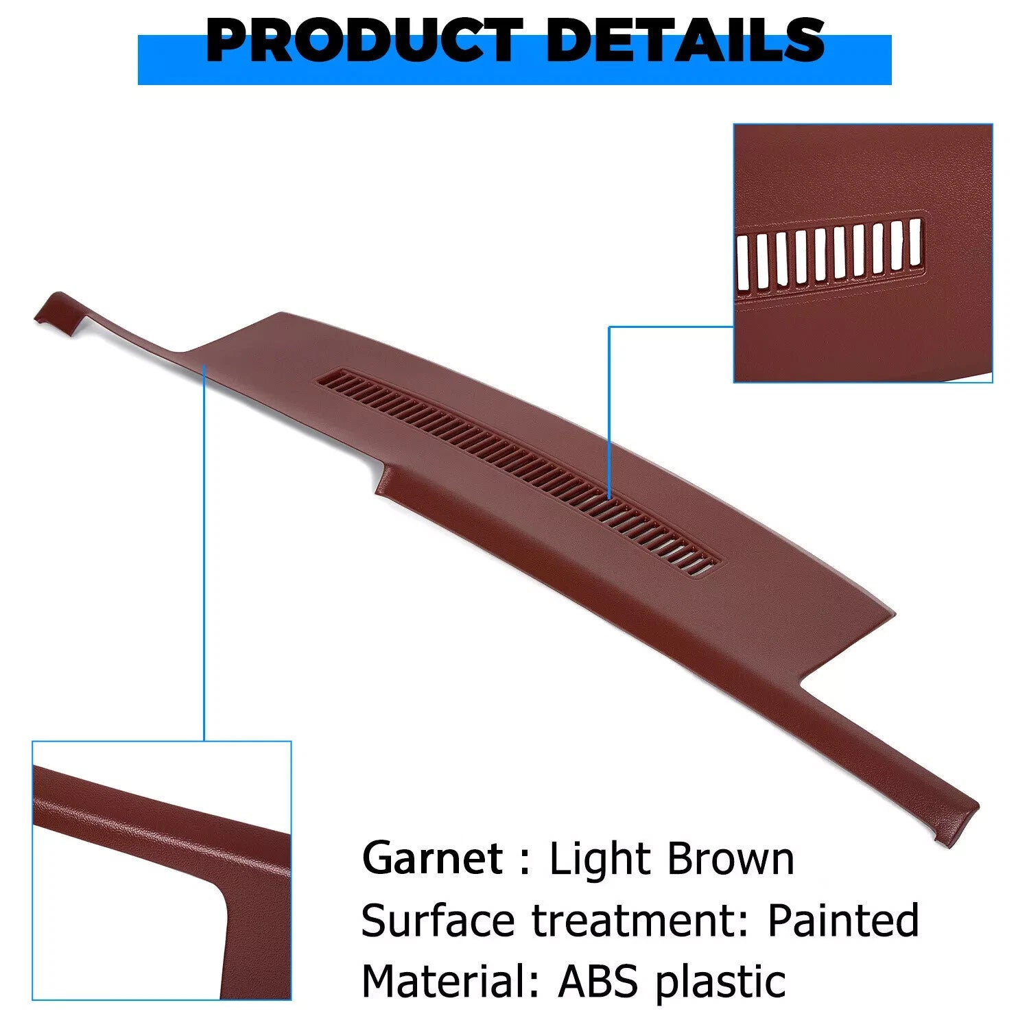 Dash Cover Cap Garnet for Chevy GMC Pickup Blazer Suburban (1988–1994)
