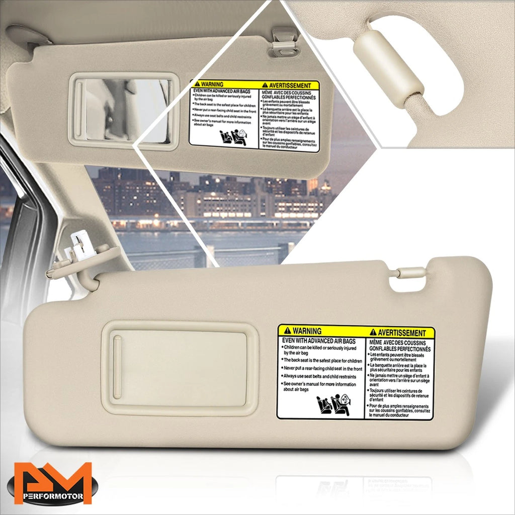 Left Driver Side Sun Visor for Highlander (2008–2013) OE Style Beige