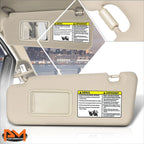 Left Driver Side Sun Visor for Highlander (2008–2013) OE Style Beige