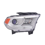 Chrome Passenger Halogen Headlight Assembly w/o LED Daytime Running w/o Logo