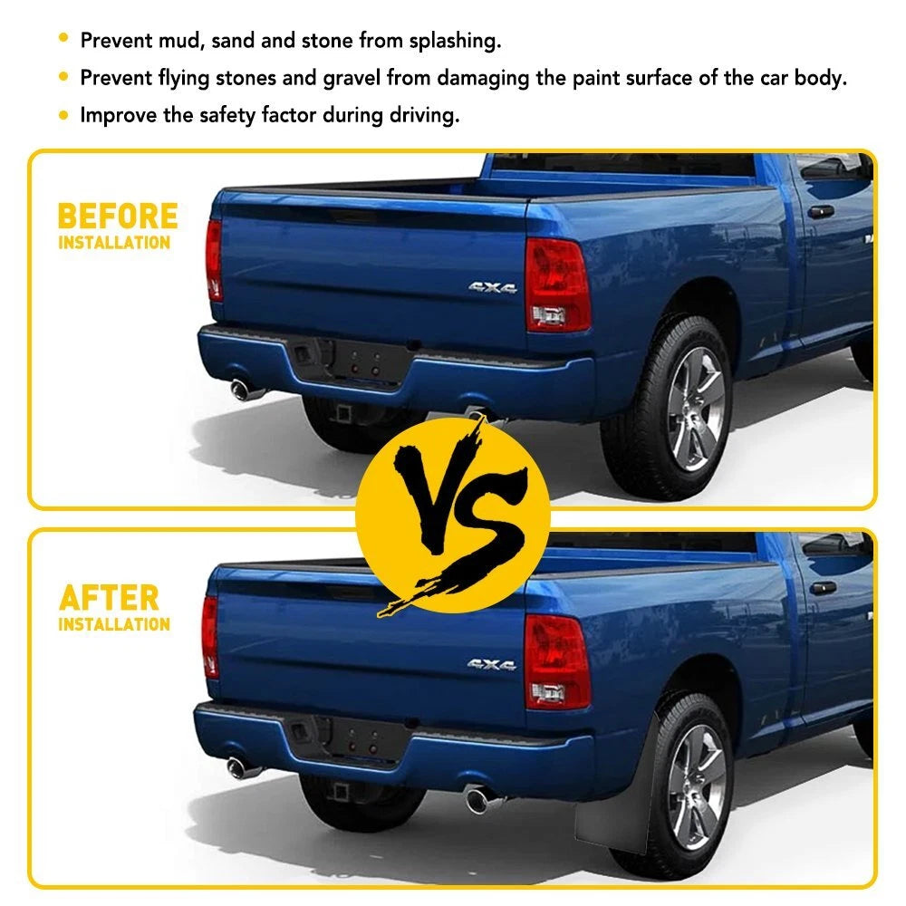 Set of 4 Black Splash Guards for Ford F-150
