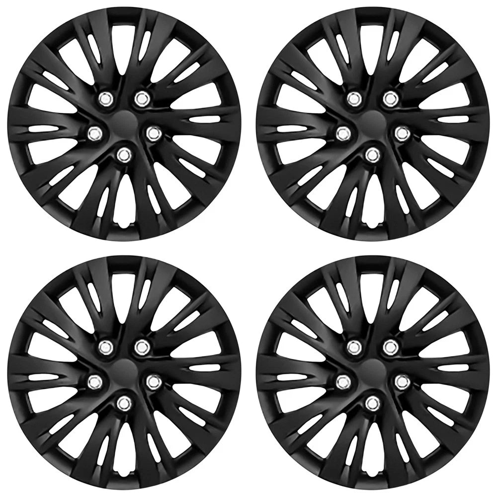 16' 10 Split Spoke Gloss Black Wheel Cover Hubcaps for 2012-2014 Toyota Camry